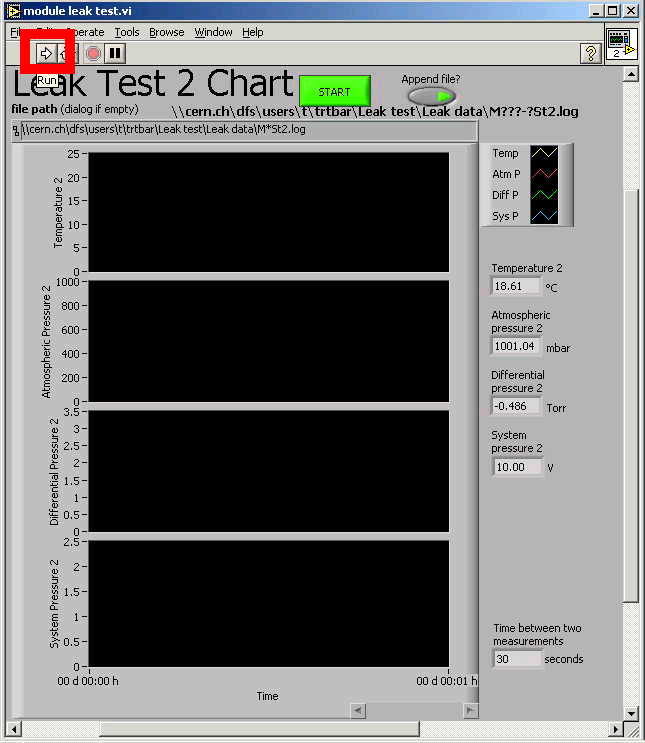 LabVIEW Run button